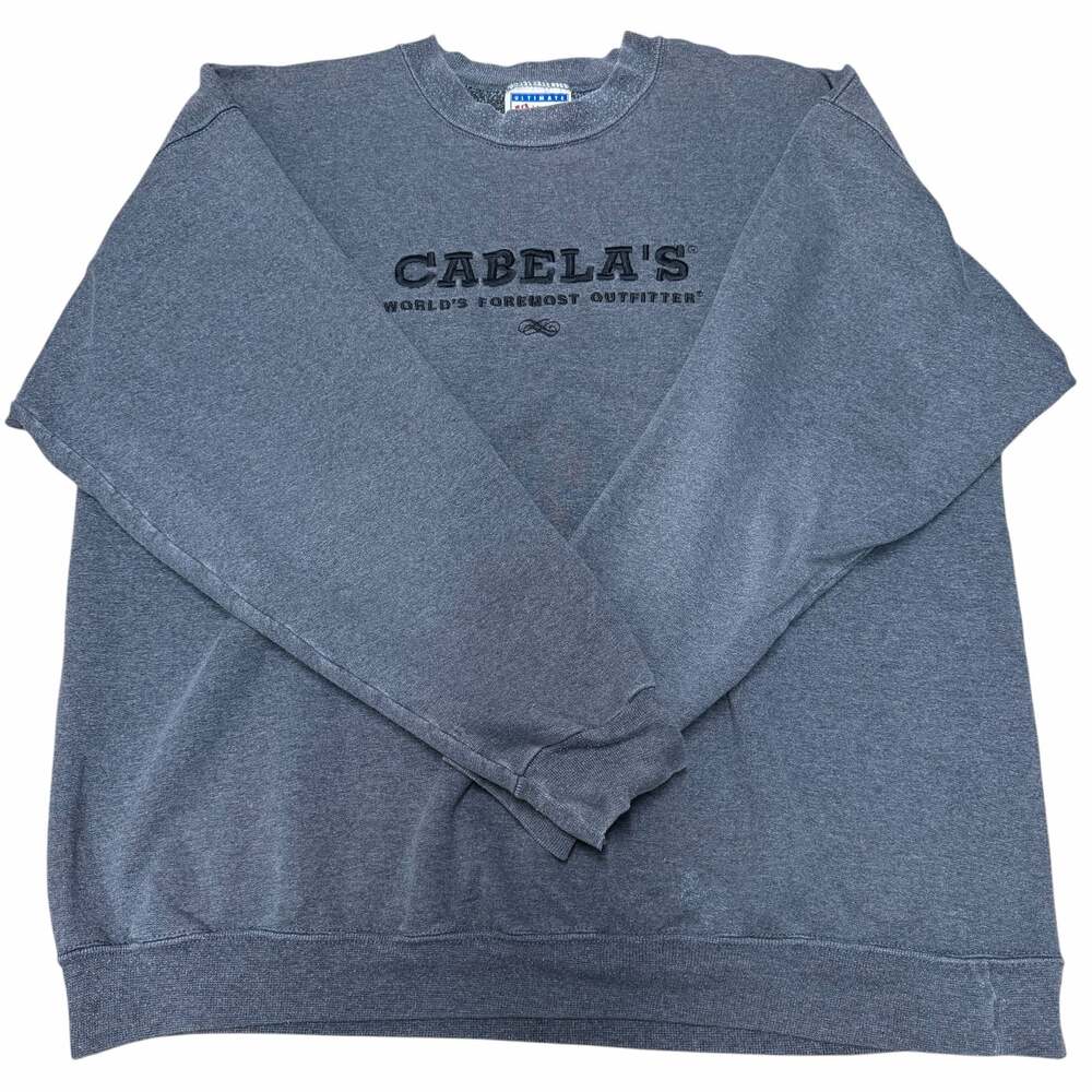 Vintage Cabela's World's Foremost Outfitter Embroidered Sweatshirt Gray